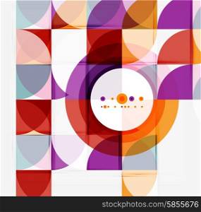 Semicircle triangle pattern. Abstract mosaic background, online presentation website element or mobile app cover
