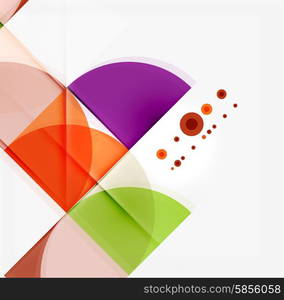 Semicircle triangle pattern. Abstract mosaic background, online presentation website element or mobile app cover