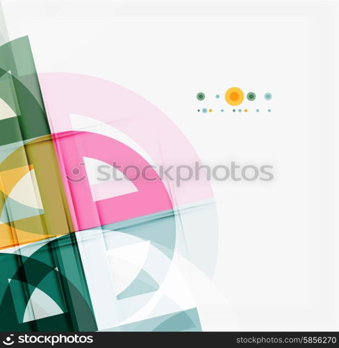 Semicircle triangle pattern. Abstract mosaic background, online presentation website element or mobile app cover