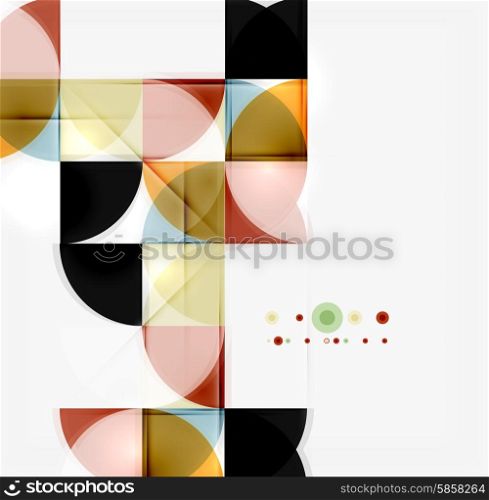 Semicircle triangle pattern. Abstract mosaic background, online presentation website element or mobile app cover