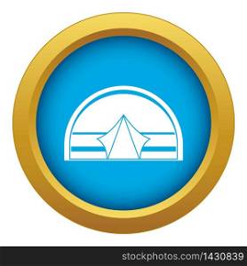 Semicircular tent icon blue vector isolated on white background for any design. Semicircular tent icon blue vector isolated