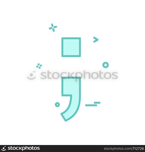 Semicolon icon design vector