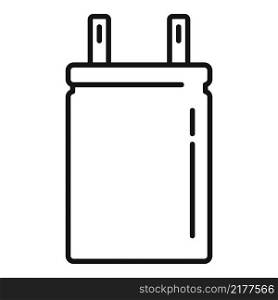 Semiconductor capacitor icon outline vector. Electric component. Circuit resistor. Semiconductor capacitor icon outline vector. Electric component