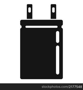 Semiconductor capacitor icon simple vector. Electric component. Circuit resistor. Semiconductor capacitor icon simple vector. Electric component