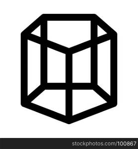 semiregular pentagonal prism, icon on isolated background