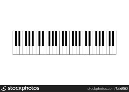 Semple piano keyboard music instrument isolated on white background. EPS 10. Semple piano keyboard music instrument isolated on white background.