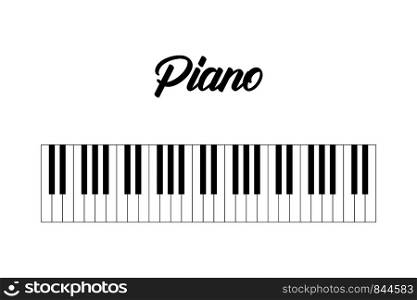 Semple piano keyboard music instrument isolated on white background. EPS 10. Semple piano keyboard music instrument isolated on white background.