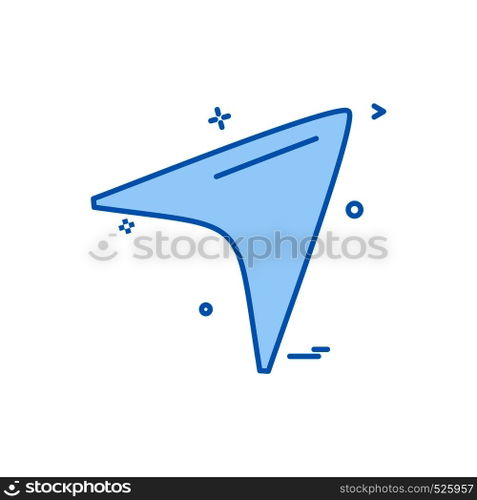 Send button icon design vector