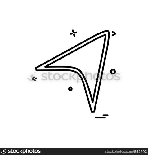 Send button icon design vector