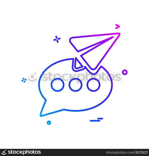 Send button icon design vector