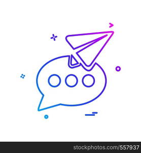 Send button icon design vector
