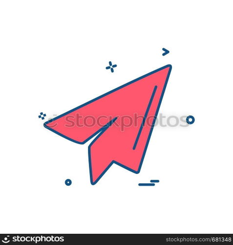 Send button icon design vector