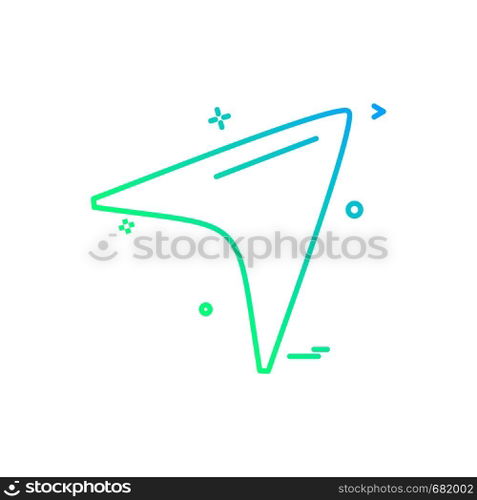 Send button icon design vector