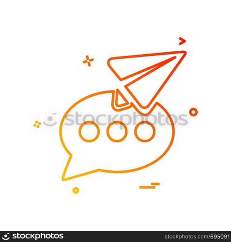 Send button icon design vector