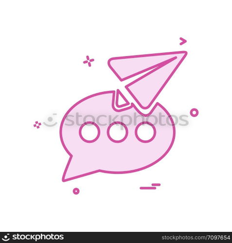 Send button icon design vector