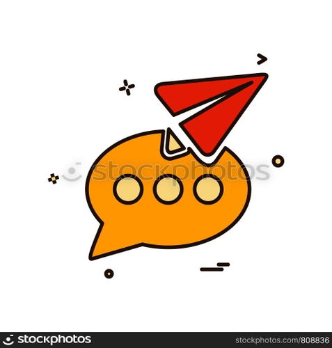 Send button icon design vector