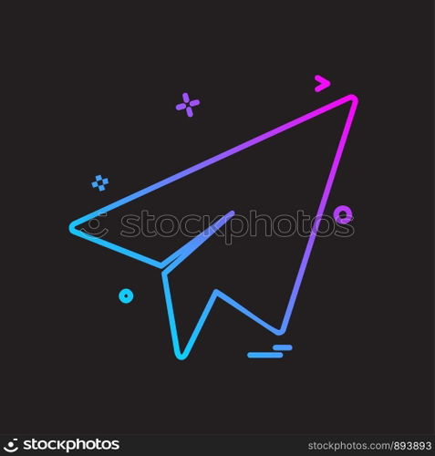 Send button icon design vector