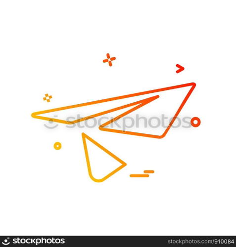 Send button icon design vector