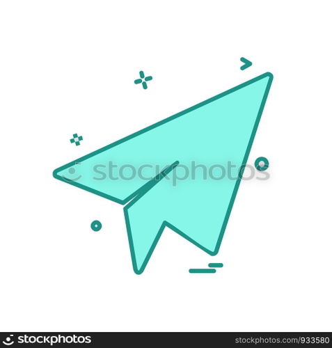 Send button icon design vector