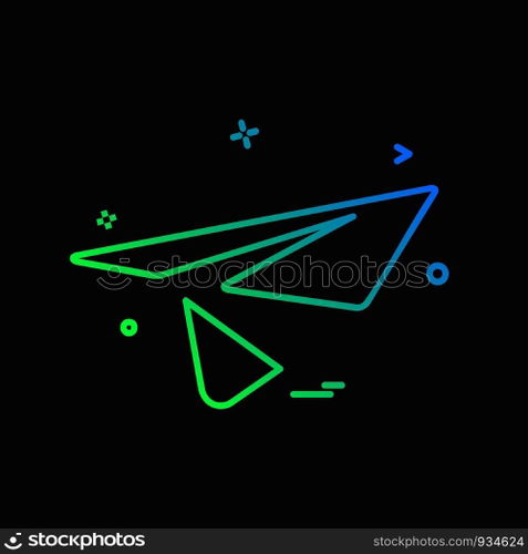 Send button icon design vector