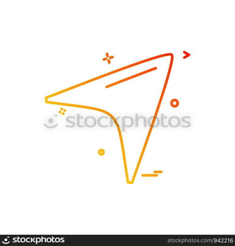 Send button icon design vector
