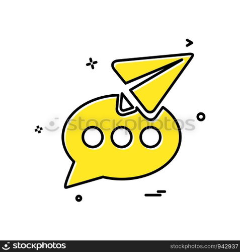 Send button icon design vector