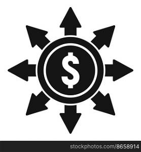 Send global money icon simple vector. Transfer cash. Mobile online. Send global money icon simple vector. Transfer cash