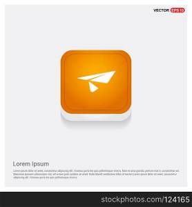Send icon Orange Abstract Web Button - Free vector icon