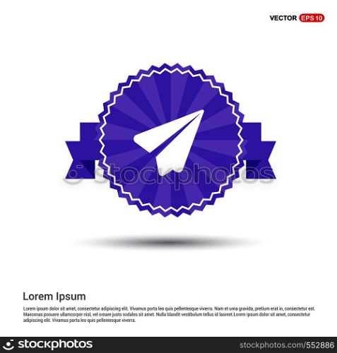 Send icon - Purple Ribbon banner
