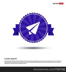 Send Icon - Purple Ribbon banner