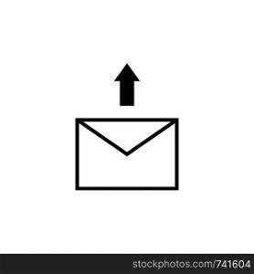 Send letter icon. Black arrow. Business concept. Vector illustration for design, web, infographic.