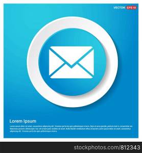 Send Mail icon Abstract Blue Web Sticker Button - Free vector icon