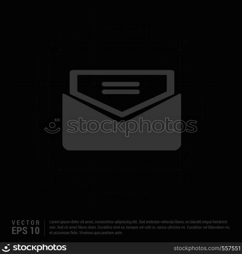 Send Mail icon - Black Creative Background - Free vector icon