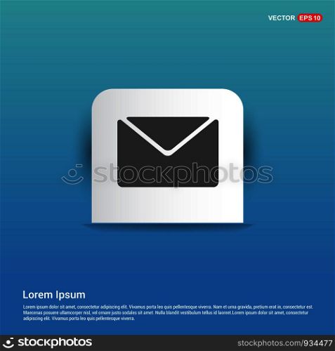 Send Mail icon - Blue Sticker button
