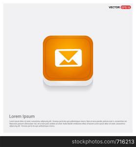 Send Mail icon Orange Abstract Web Button - Free vector icon