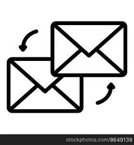 Send mail icon outline vector. Cross delivery. Social media. Send mail icon outline vector. Cross delivery