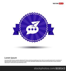 Send Message Icon - Purple Ribbon banner