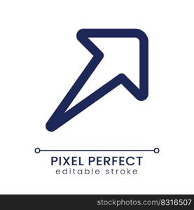 Send message pixel perfect linear ui icon. Online communication. Social media interaction. GUI, UX design. Outline isolated user interface element for app and web. Editable stroke. Poppins font used. Send message pixel perfect linear ui icon
