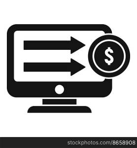 Send phone icon simple vector. Cash money. Online bank. Send phone icon simple vector. Cash money