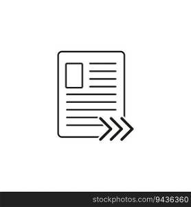 Sending document icon. Vector illustration. EPS 10. stock image.. Sending document icon. Vector illustration. EPS 10.