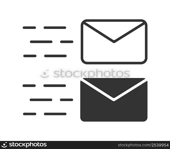 Sending mail message letter icon. Correspondence illustration symbol. Sign evelope vector.