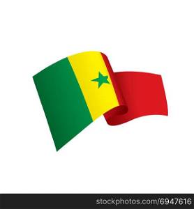 Senegal flag, vector illustration. Senegal flag, vector illustration on a white background