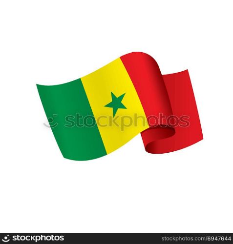 Senegal flag, vector illustration. Senegal flag, vector illustration on a white background