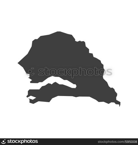 Senegal map in white background