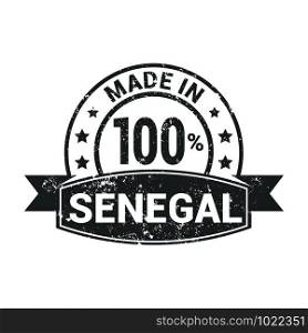 Senegal stamp design vector
