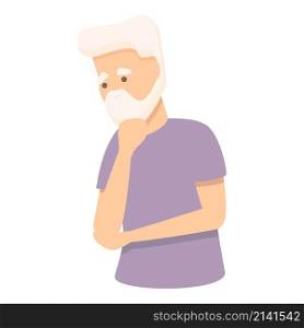 Senior man memory icon cartoon vector. Loss memory. Alzheimer dementia. Senior man memory icon cartoon vector. Loss memory