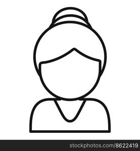 Senior woman icon outline vector. Stage people. Adult life. Senior woman icon outline vector. Stage people