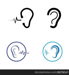 sense of  hearing  ear  icon logo vector