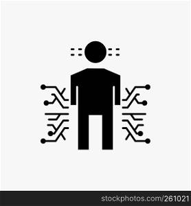 Sensor, body, Data, Human, Science Glyph Icon. Vector isolated illustration