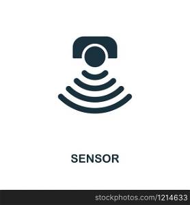 Sensor icon. Monochrome style design from machine learning collection. UX and UI. Pixel perfect sensor icon. For web design, apps, software, printing usage.. Sensor icon. Monochrome style design from machine learning icon collection. UI and UX. Pixel perfect sensor icon. For web design, apps, software, print usage.
